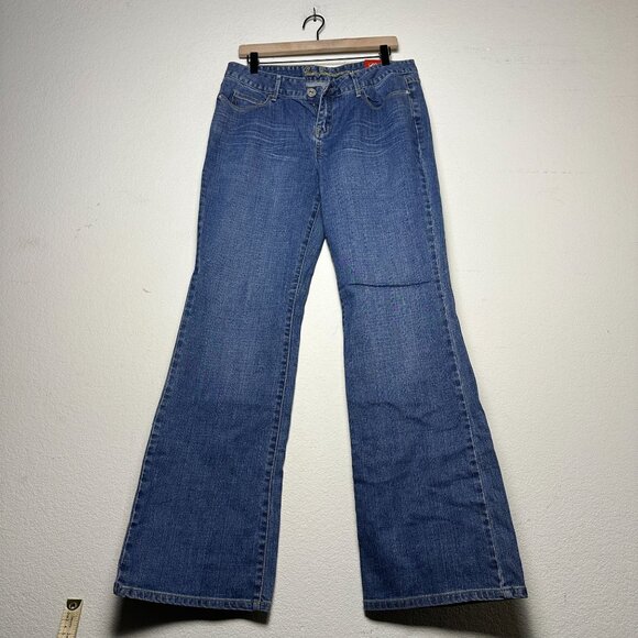NWT Guess Belmont Flare Denim Jean Pant Women 32 Bootcut Western Indie Y2K Blue - Picture 1 of 14